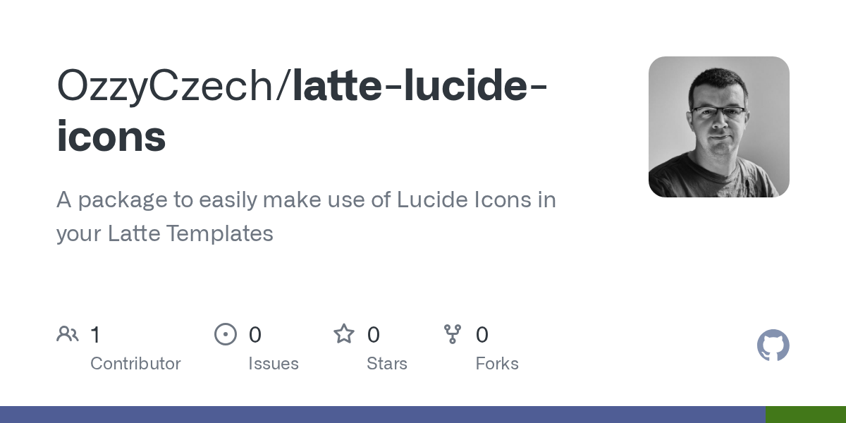 GitHub repository OzzyCzech/latte-lucide-icons