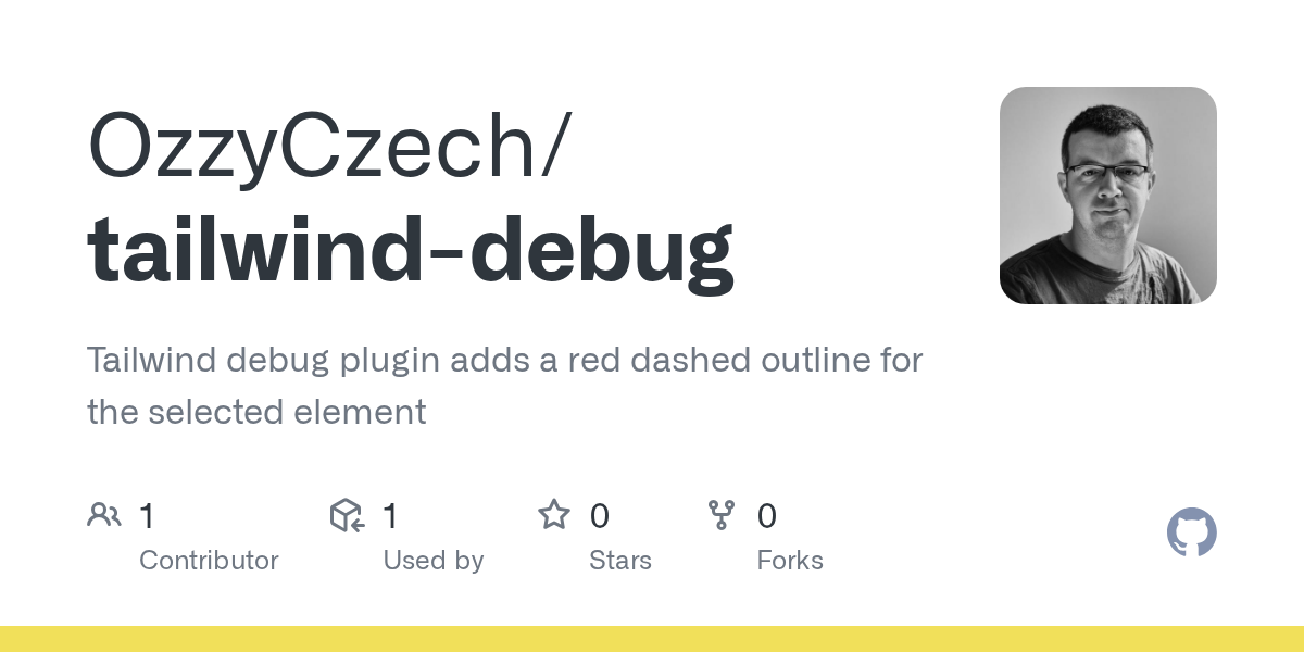 GitHub repository OzzyCzech/tailwind-debug