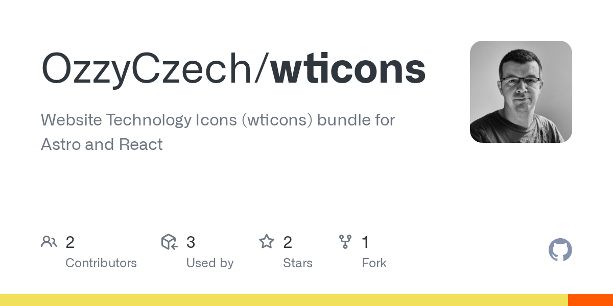 GitHub repository OzzyCzech/wticons